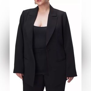 NWT Good American Black Scuba Blazer Sz 5X
